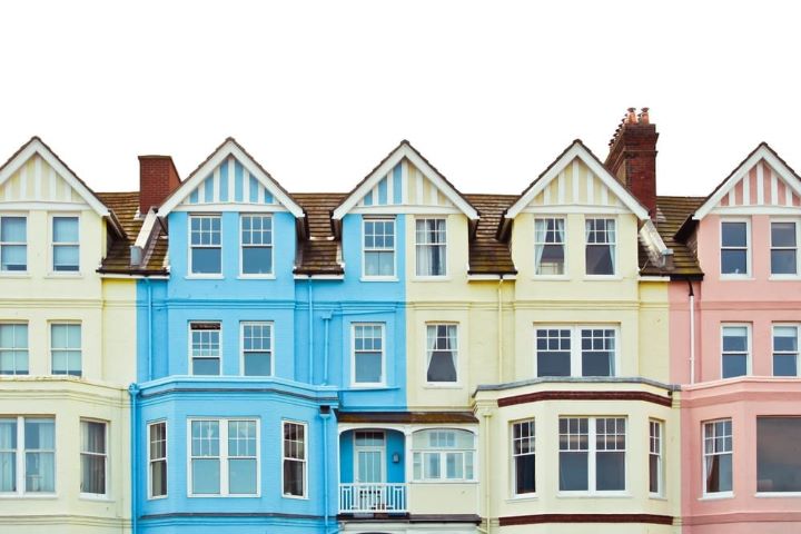 House Prices to Grow in the East of England | Multicoloured terraces houses