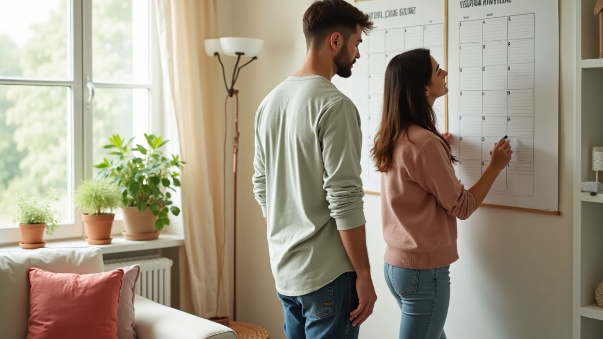 A couple looking at their calendar discussing the longest mortgage terms in the UK