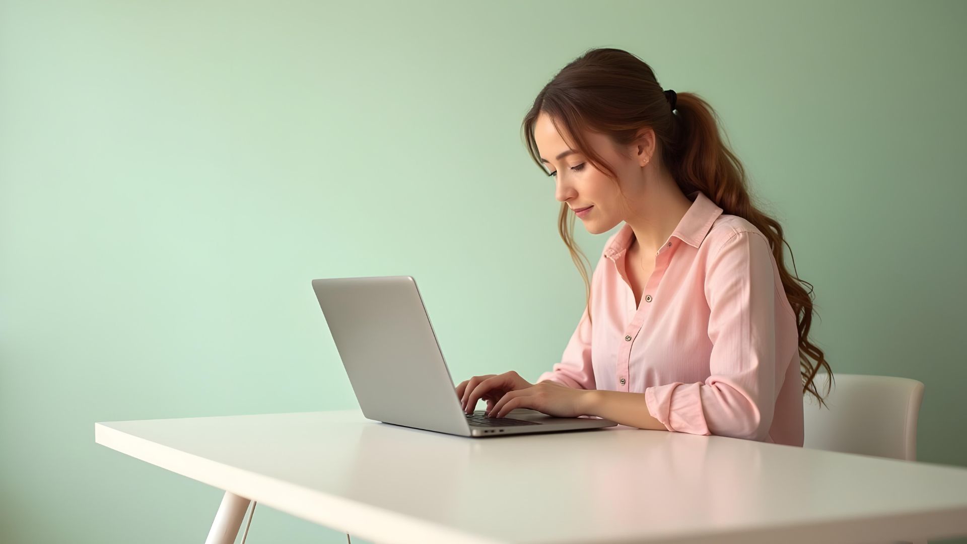 A young woman using her laptop to use a self-employed mortgage calculator to see how much she could borrow