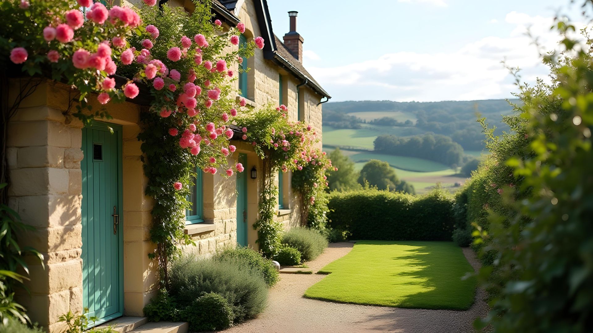 A depiction of a holiday cottage in the British countryside after a landlord has just been approved for holiday let mortgages