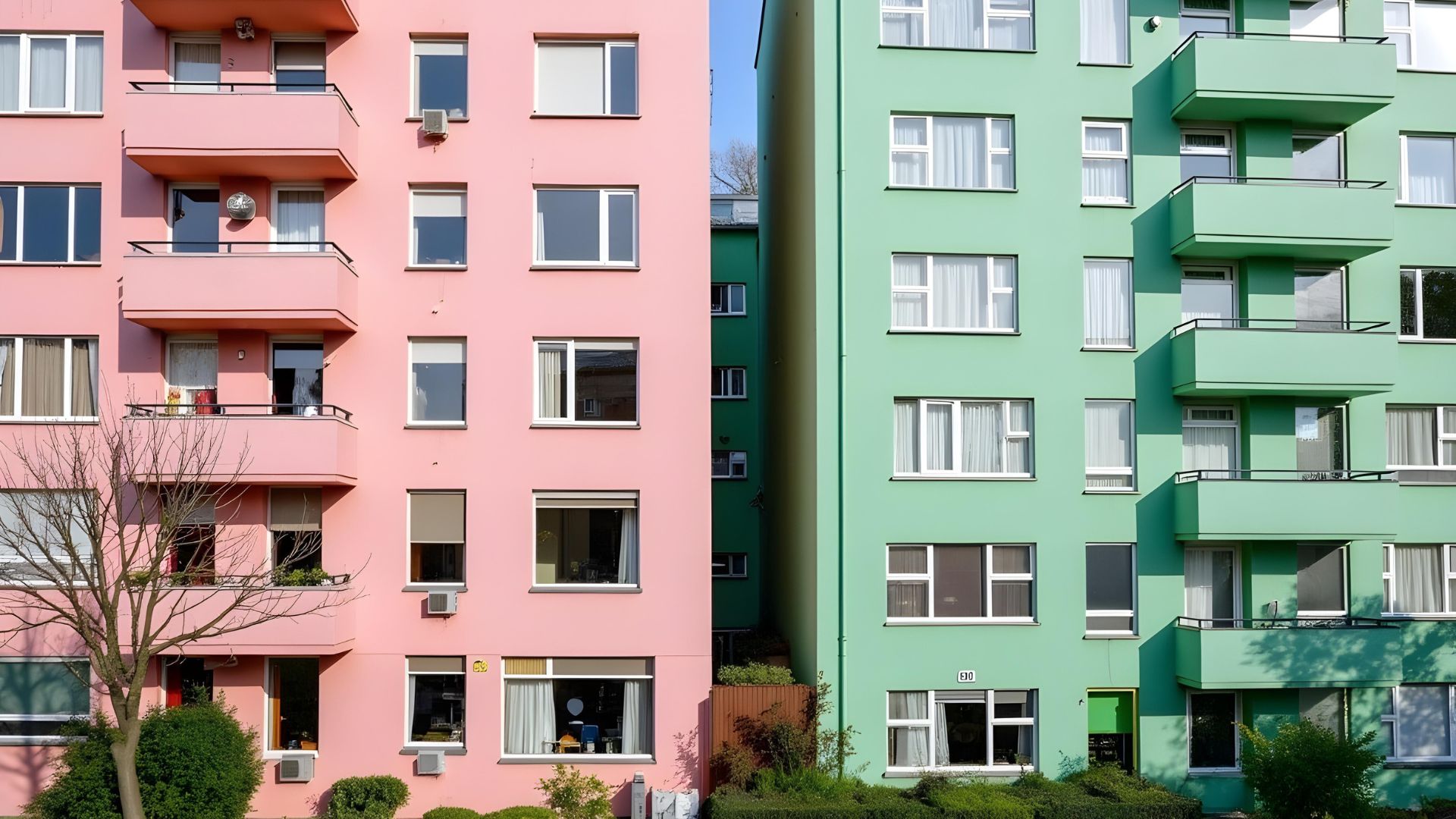 green and pink multi-unit freehold blocks - MUFB mortgages