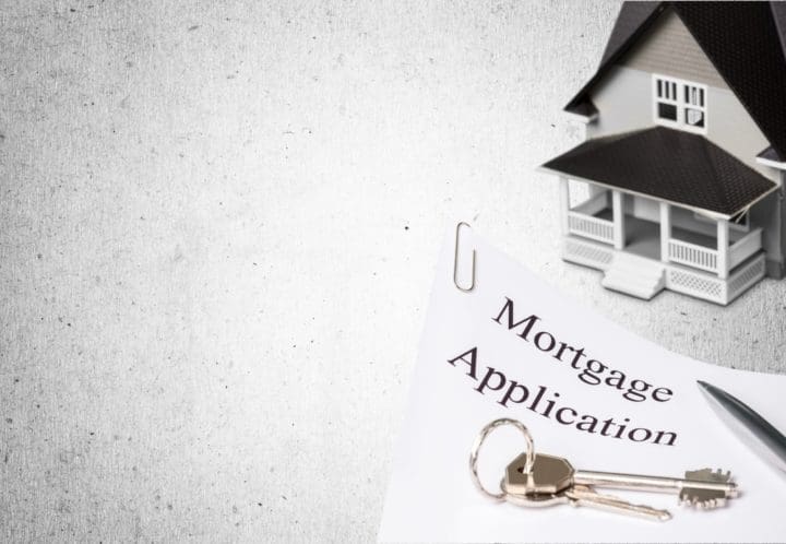 paper with mortgage application