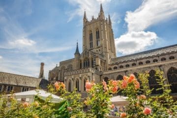 St Edmundsbury Cathedral during the summer