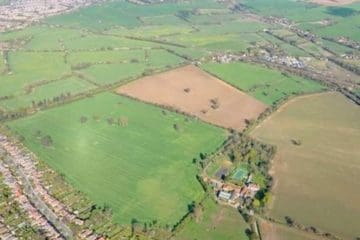 aerial view of the British countryside